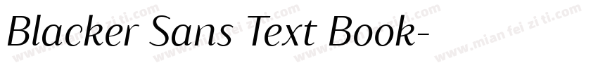 Blacker Sans Text Book字体转换